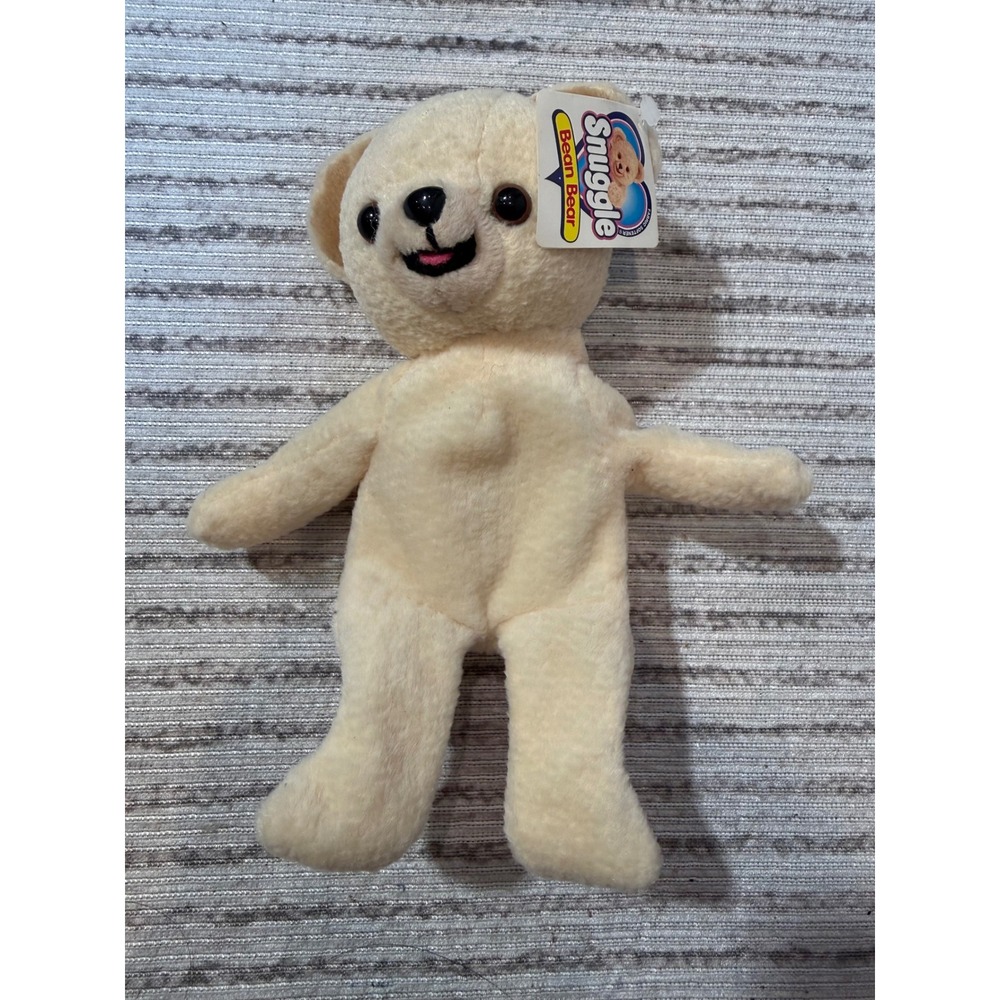 Vintage Snuggle Bean Bear Plush Fabric Softener Mascot Cream Teddy Bear NWT 8"